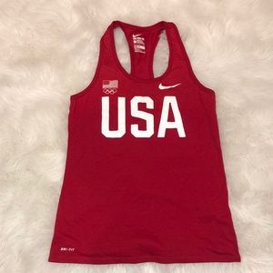 USA olympics nike dri-fit red tank!